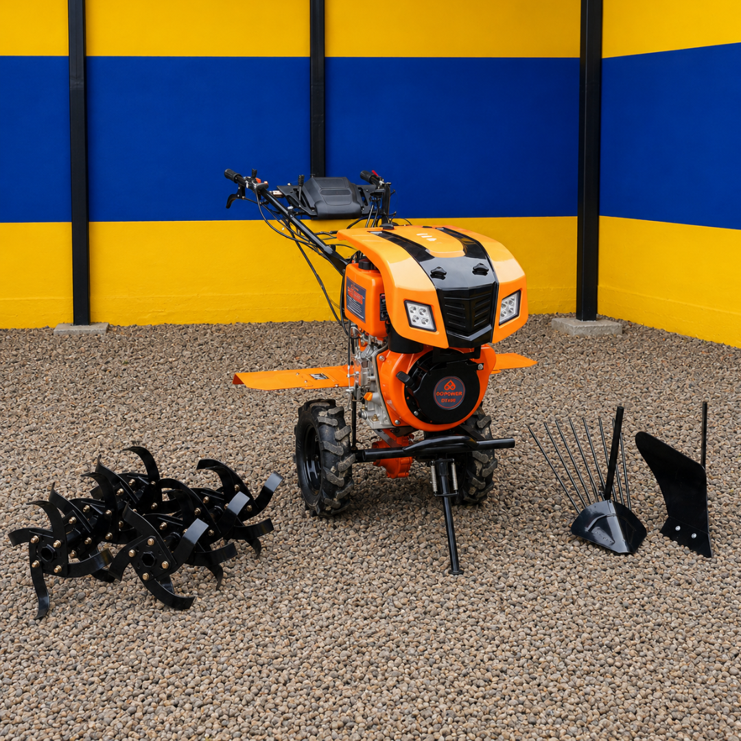 Motocultivador 14 HP Pro (Eléctrico + Kit Accesorios)