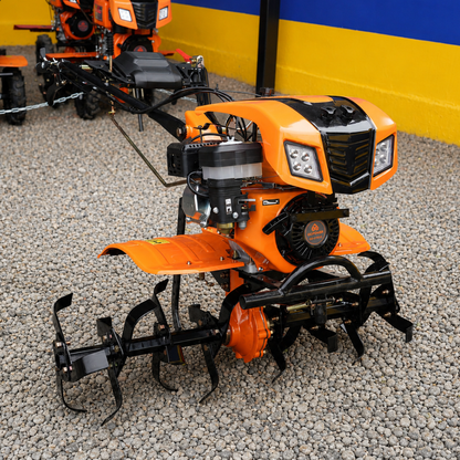Motocultivador Bencinero 7 HP Pro (Eléctrico + Kit Accesorios)
